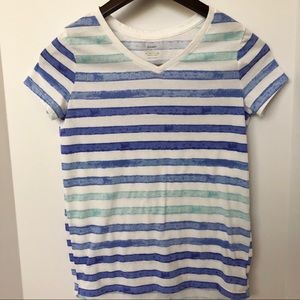 Old Navy Watercolor Striped Tee